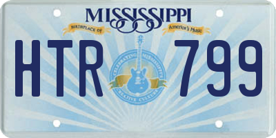 MS license plate HTR799