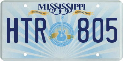 MS license plate HTR805