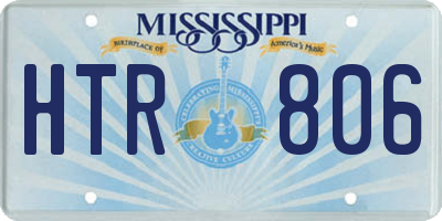 MS license plate HTR806