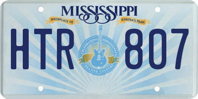 MS license plate HTR807