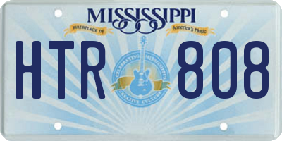 MS license plate HTR808