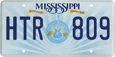 MS license plate HTR809