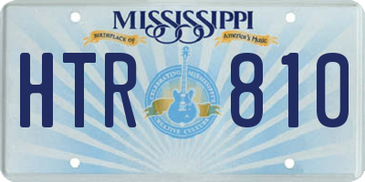 MS license plate HTR810