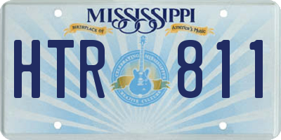 MS license plate HTR811