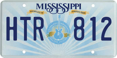 MS license plate HTR812
