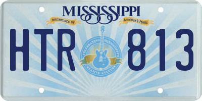 MS license plate HTR813