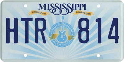 MS license plate HTR814