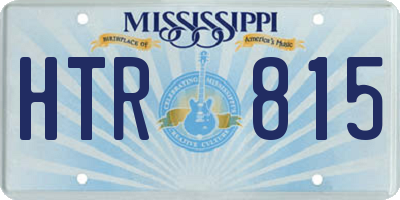 MS license plate HTR815