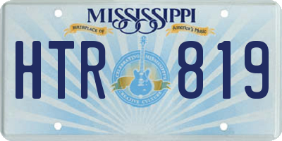 MS license plate HTR819