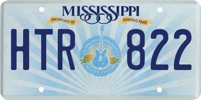 MS license plate HTR822
