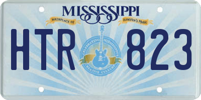 MS license plate HTR823