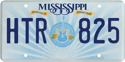 MS license plate HTR825