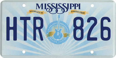 MS license plate HTR826