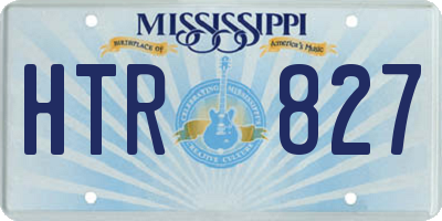 MS license plate HTR827