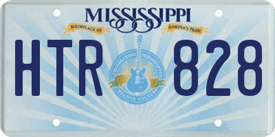 MS license plate HTR828