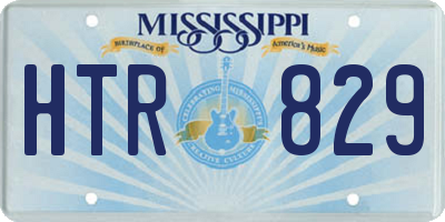 MS license plate HTR829