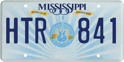 MS license plate HTR841