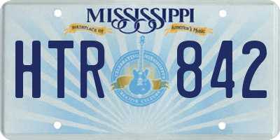 MS license plate HTR842