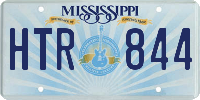 MS license plate HTR844