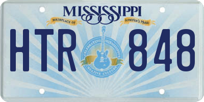 MS license plate HTR848