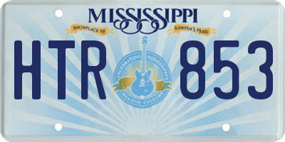 MS license plate HTR853