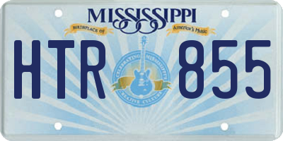 MS license plate HTR855