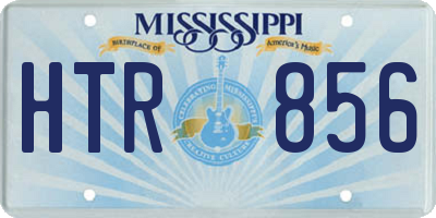MS license plate HTR856