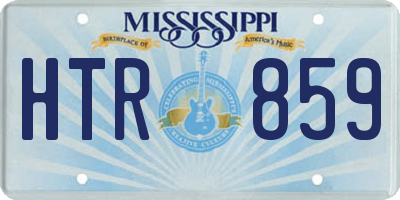 MS license plate HTR859