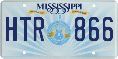 MS license plate HTR866