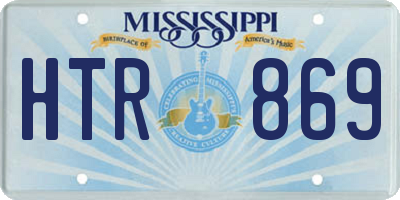 MS license plate HTR869