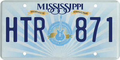MS license plate HTR871