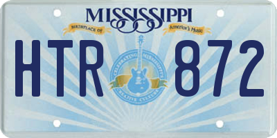 MS license plate HTR872