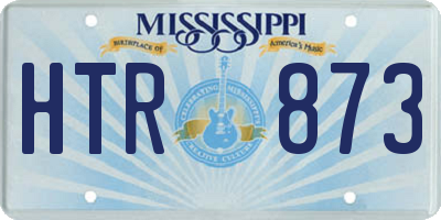 MS license plate HTR873