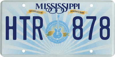 MS license plate HTR878