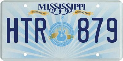 MS license plate HTR879