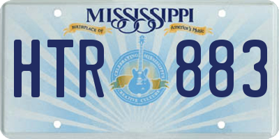 MS license plate HTR883