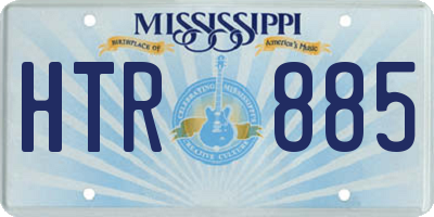MS license plate HTR885