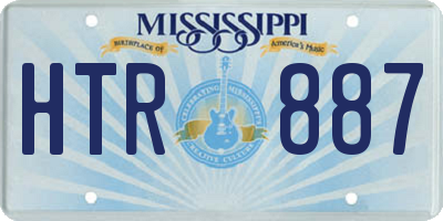 MS license plate HTR887