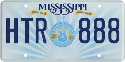 MS license plate HTR888