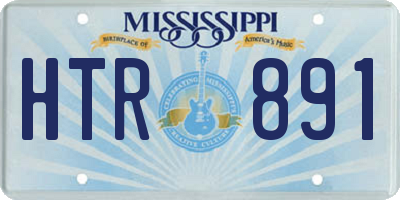 MS license plate HTR891