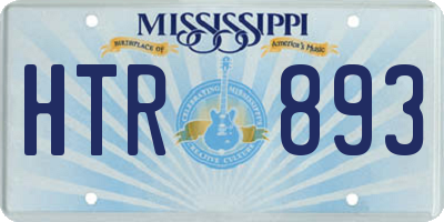 MS license plate HTR893