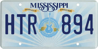 MS license plate HTR894