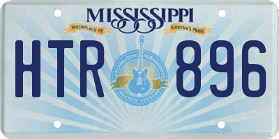 MS license plate HTR896