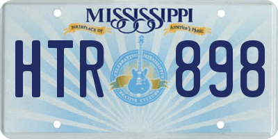 MS license plate HTR898