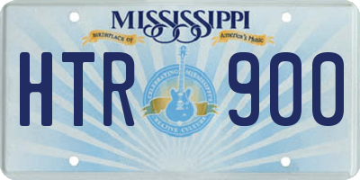 MS license plate HTR900