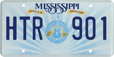 MS license plate HTR901