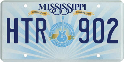 MS license plate HTR902