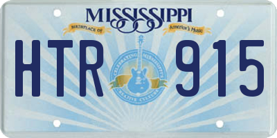 MS license plate HTR915