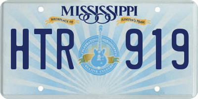 MS license plate HTR919