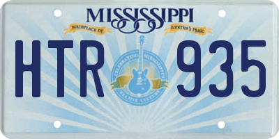MS license plate HTR935